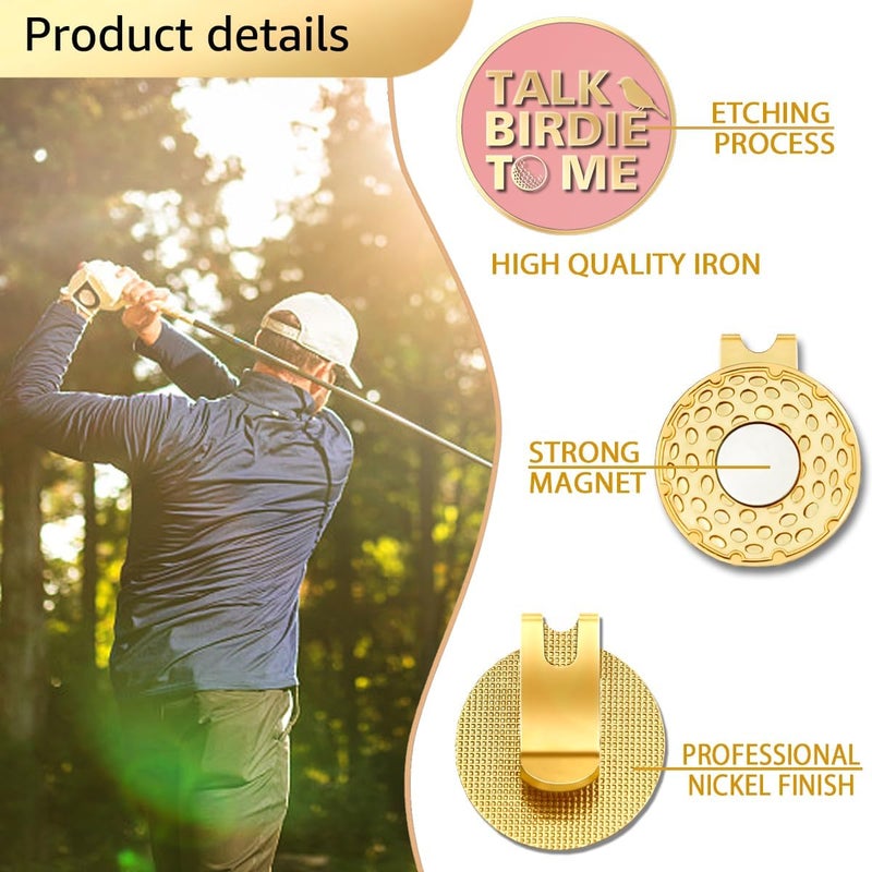 GEYGIE Pink Golfer Ball Marker with Magnetic Hat Clip, Funny Golf Accessories Gifts for Men Women, Novelty Birthday Gifts for Men Women Golfer Fan - Image 3